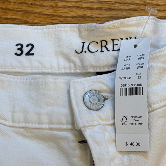 J. Crew Slim Wide Leg White Jeans - Picture 2 of 4